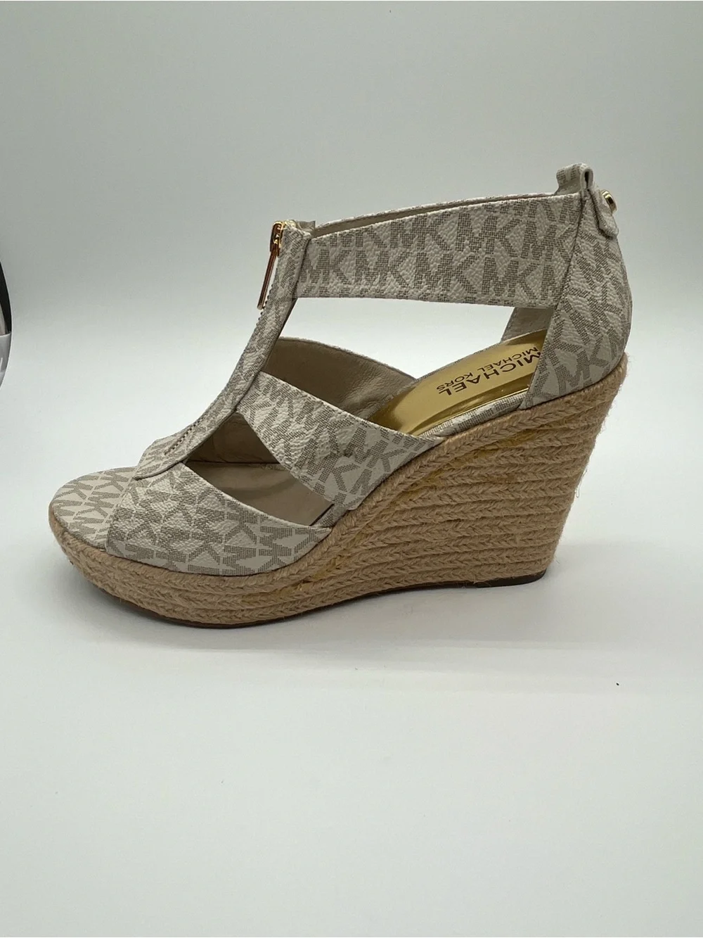 Michael Kors Damita Logo Espadrille Wedge Sandals. Excellent condition.  8 1/2 M